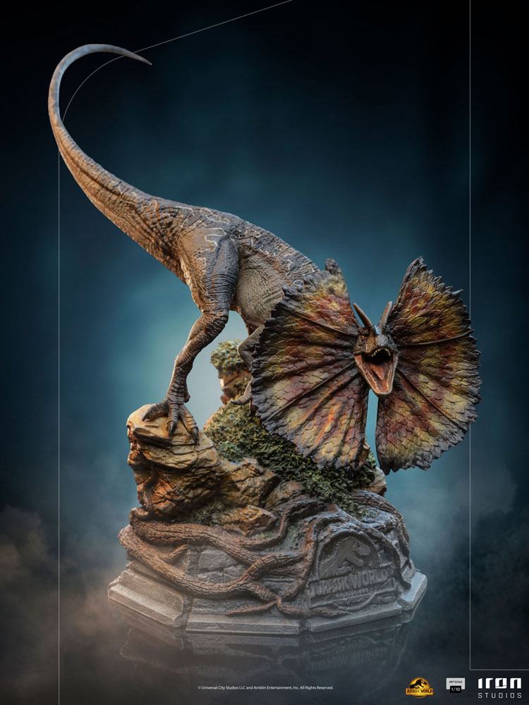 Jurassic World Dominion Art Scale Statue 1/10 Dilophosaurus 13 cm by LAB7 Malta, Europe