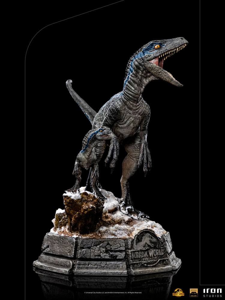 Jurassic World Dominion Deluxe Art Scale Statue 1/10 Blue & Beta by LAB7 Malta, Europe