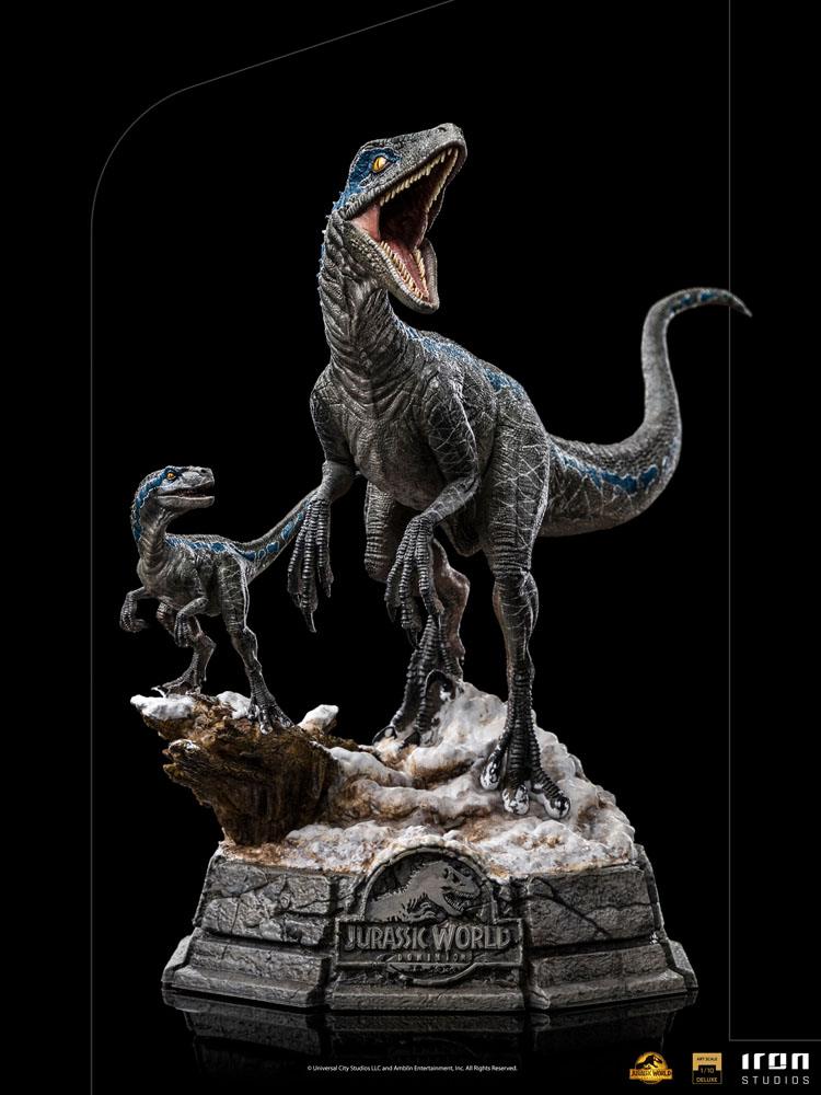 Jurassic World Dominion Deluxe Art Scale Statue 1/10 Blue & Beta by LAB7 Malta, Europe
