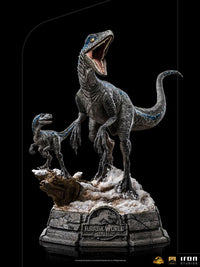 Jurassic World Dominion Deluxe Art Scale Statue 1/10 Blue & Beta by LAB7 Malta, Europe