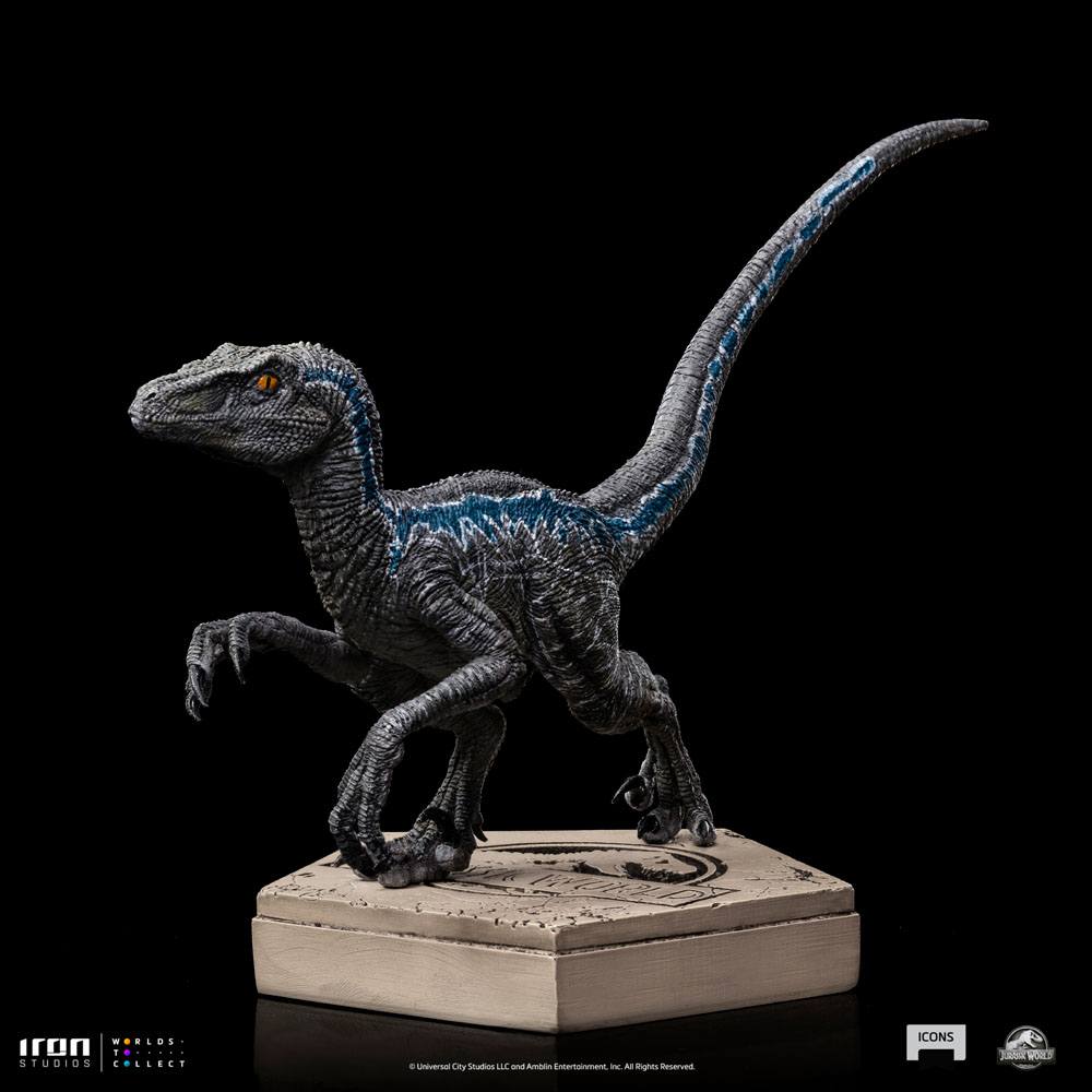 Jurassic World Icons Statue Velociraptor Blue 9 cm by LAB7 Malta, Europe