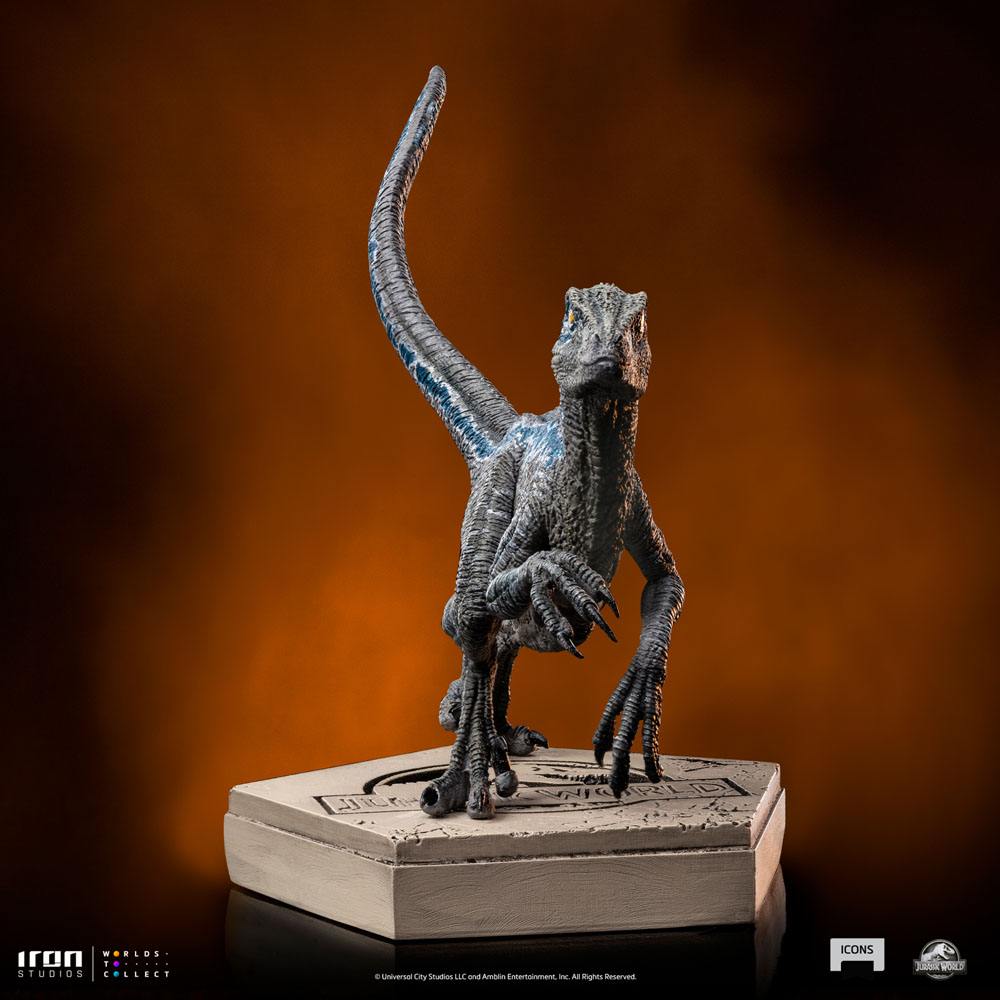 Jurassic World Icons Statue Velociraptor Blue 9 cm by LAB7 Malta, Europe