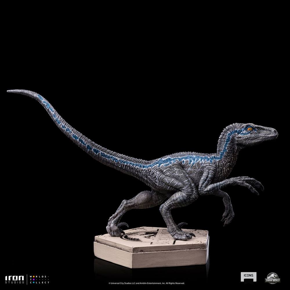Jurassic World Icons Statue Velociraptor Blue 9 cm by LAB7 Malta, Europe