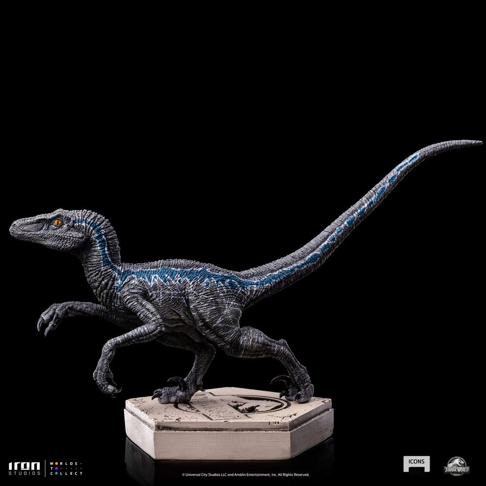 Jurassic World Icons Statue Velociraptor Blue 9 cm by LAB7 Malta, Europe