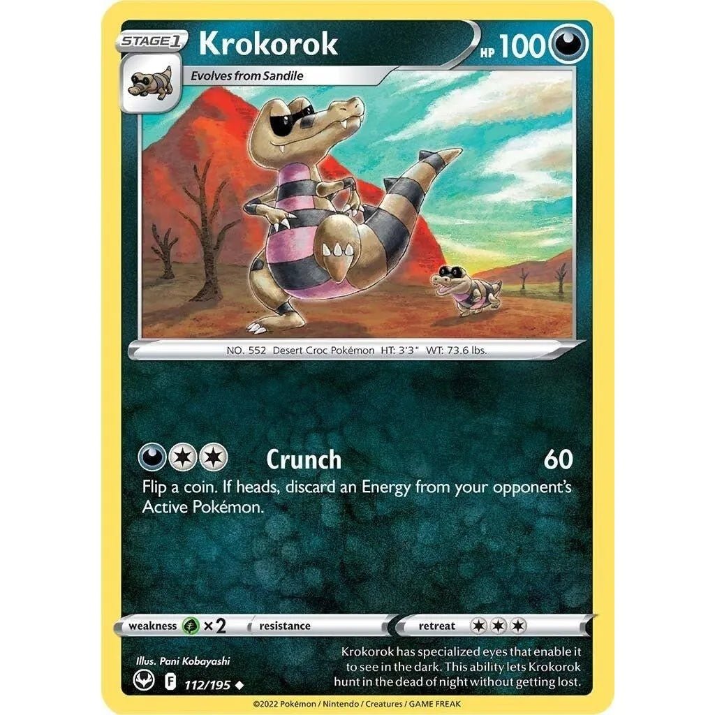 Krokorok (112/195) (SWSH12: Silver Tempest) in Malta | LAB7
