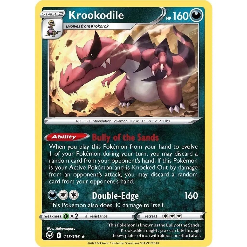 Krookodile (113/195) (SWSH12: Silver Tempest) in Malta | LAB7