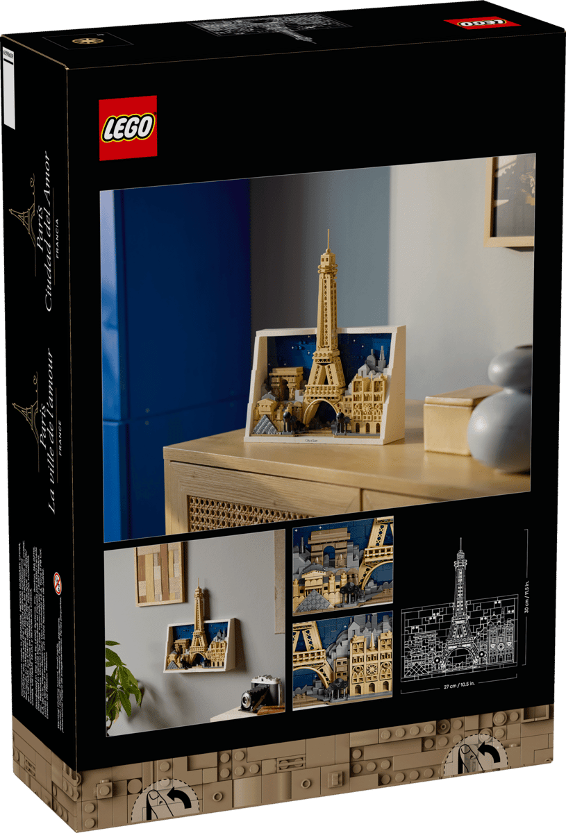 LEGO Architecture Paris – City of Love 21064 | 958-Piece Paris Skyline Wall Art Set for Adults