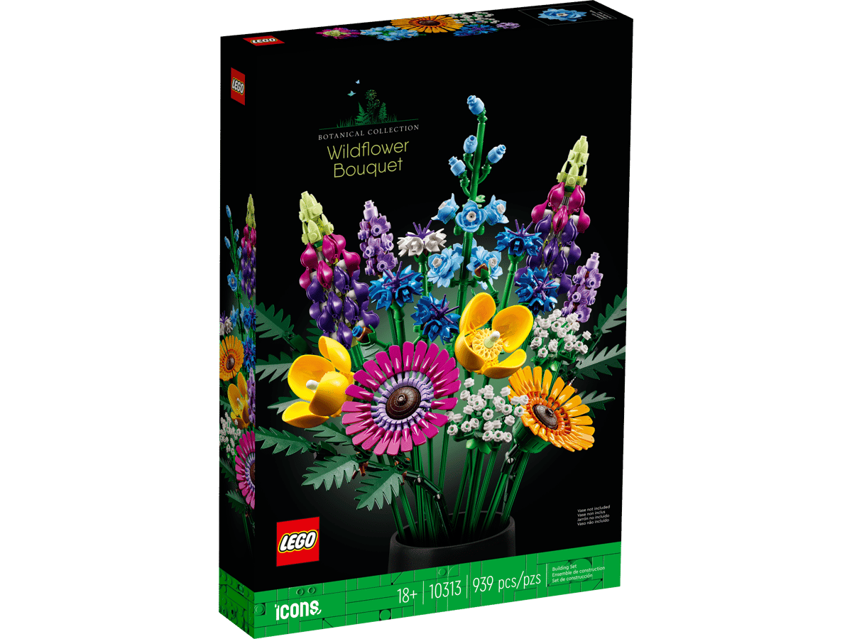 LEGO Botanicals Wildflower Bouquet 10313 – Flower Building Set for Adults, 939 Pieces