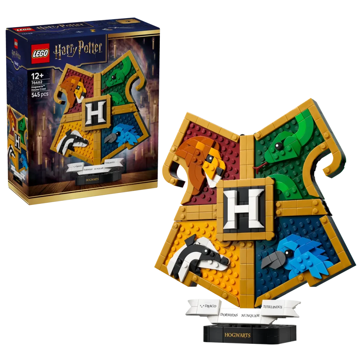 LEGO Harry Potter Hogwarts House Crest 76462 – 545-Piece Hogwarts Display Set with Hidden Magical Treasures