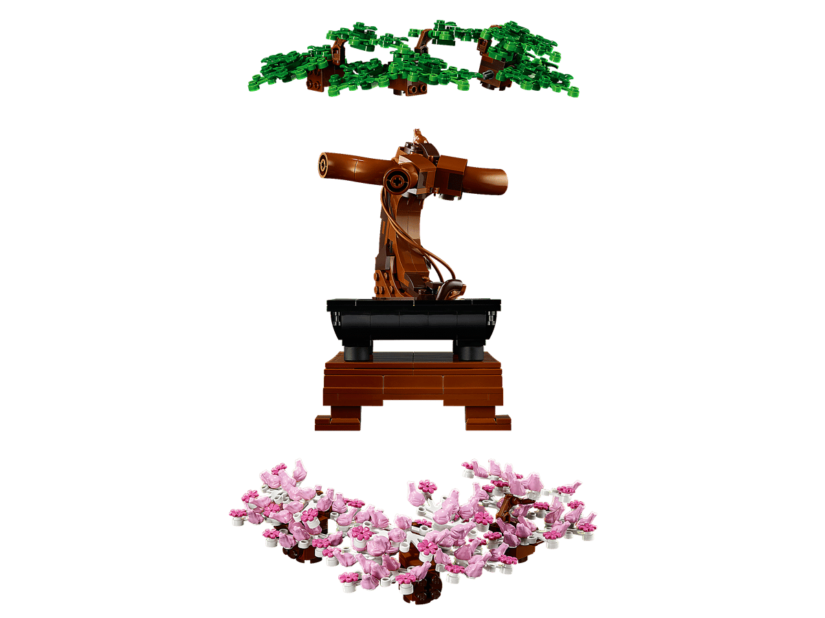 LEGO Icons Bonsai Tree 10281 – Botanical Collection Building Set for Adults, 878 Pieces