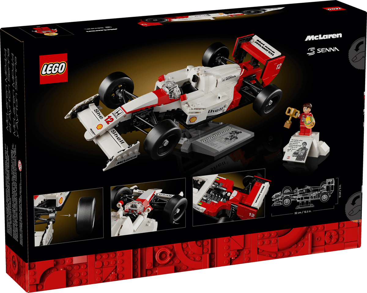 LEGO Icons McLaren MP4/4 & Ayrton Senna 10330 Formula 1 Model Building Set 693 Pieces
