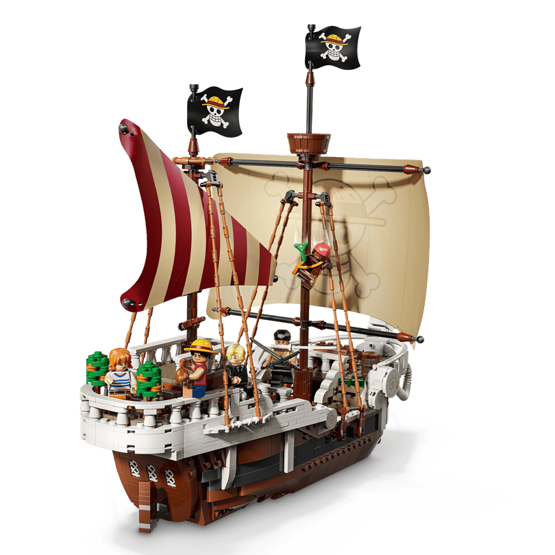 LEGO ONE PIECE The Going Merry Pirate Ship 75639 – 1,376-Piece Building Set with 5 Straw Hat Pirates Minifigures
