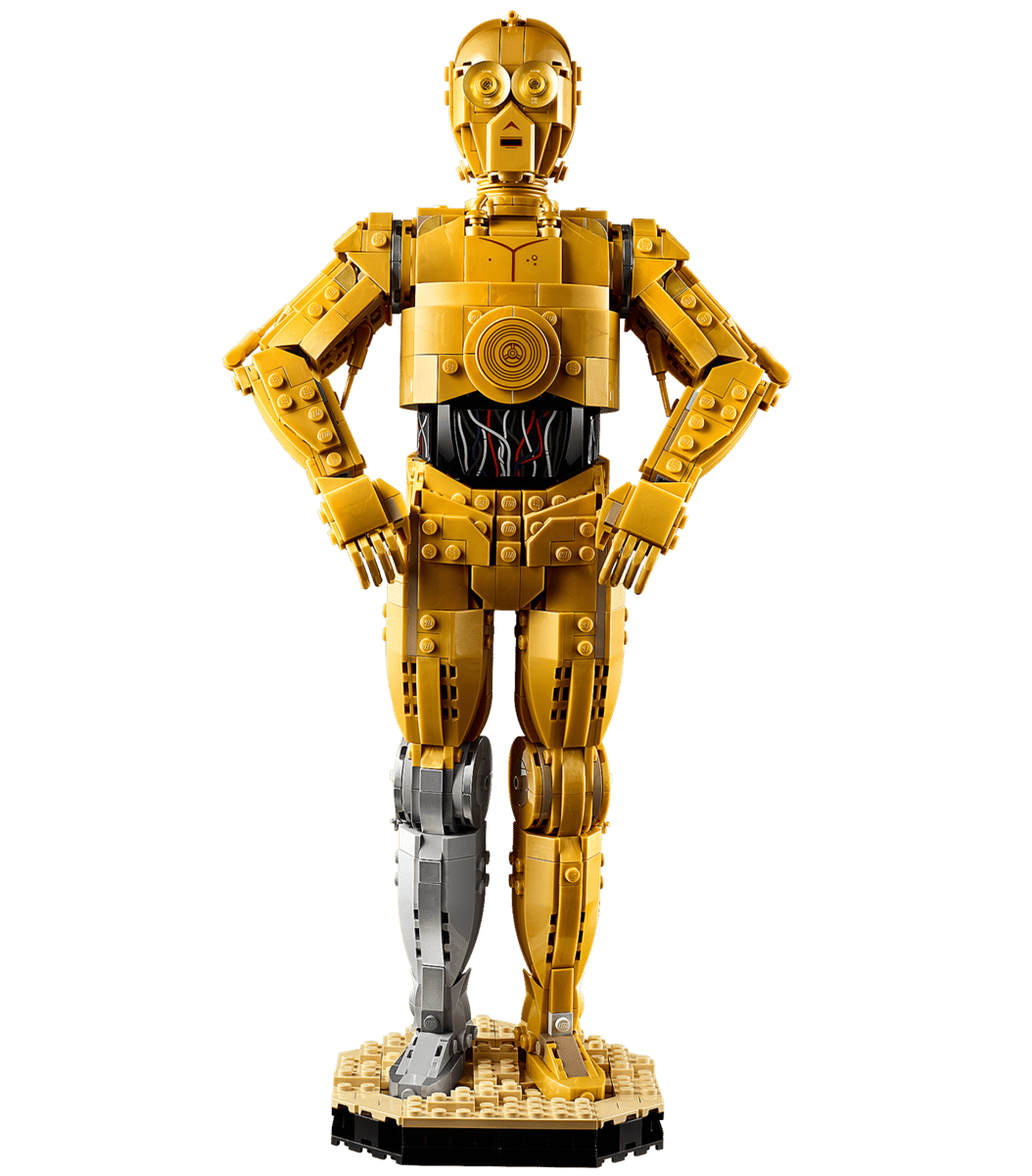 LEGO Star Wars C-3PO 75398 – Buildable Droid Display Model with Minifigure, 25th Anniversary Set