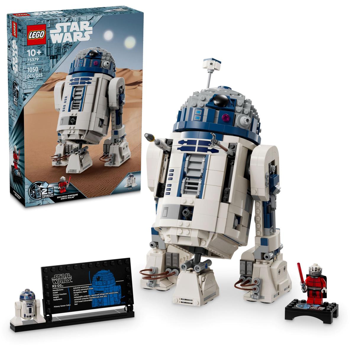 LEGO Star Wars R2-D2 75379 – 1,050-Piece Buildable Droid with Darth Malak 25th Anniversary Minifigure