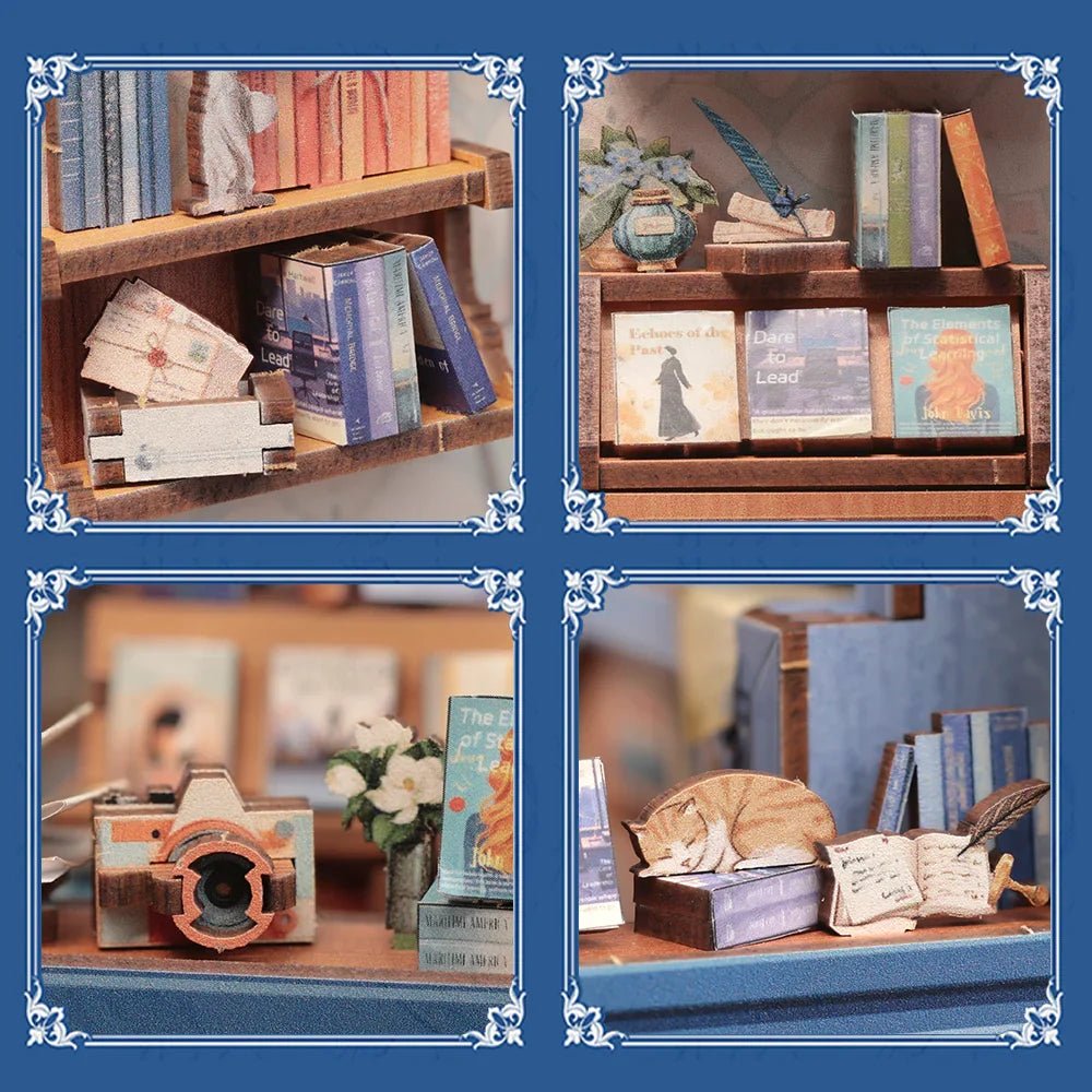 Literature Bookstore Book Nook DIY Kit With LED Light in Malta | LAB7