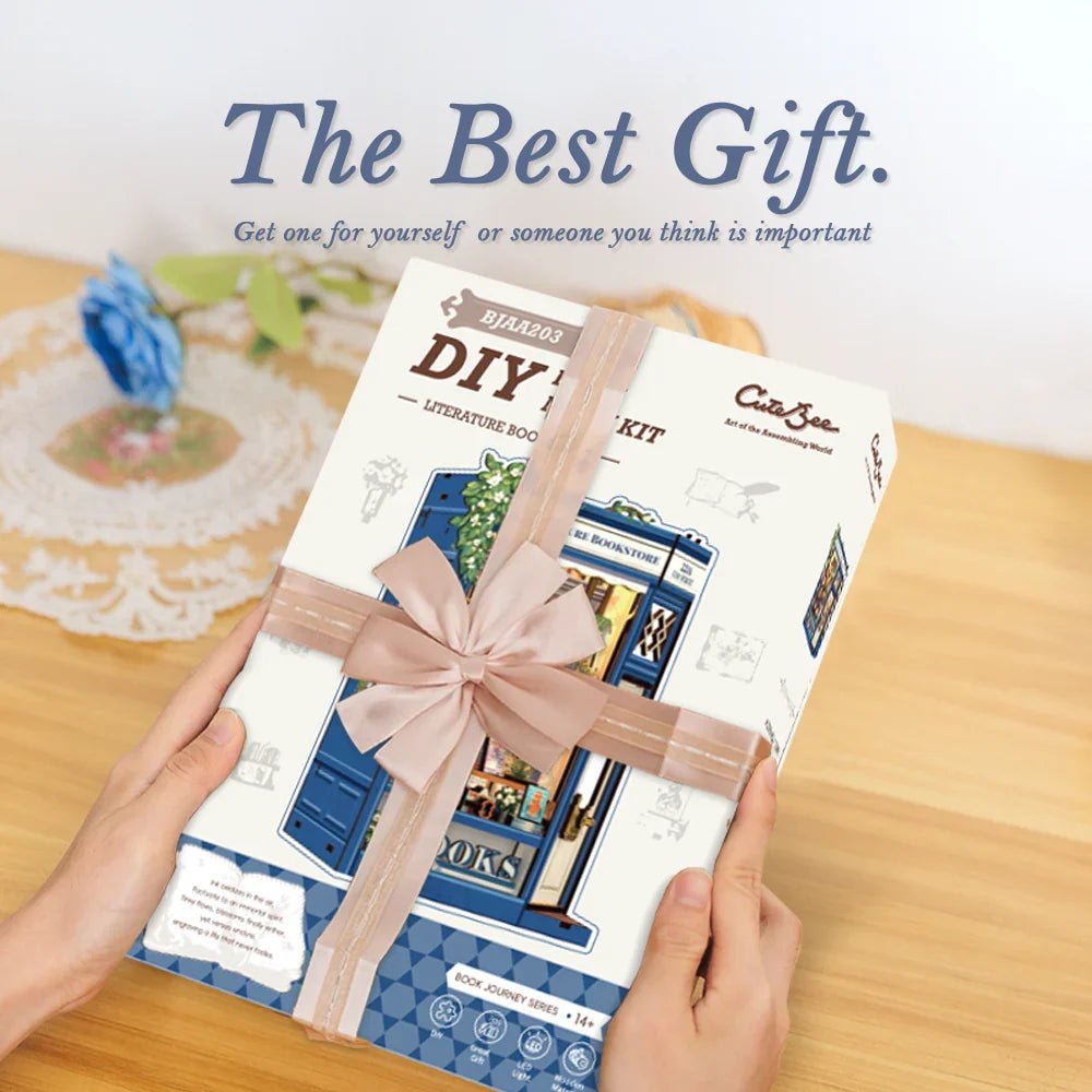 Literature Bookstore Book Nook DIY Kit With LED Light by LAB7 Malta, Europe