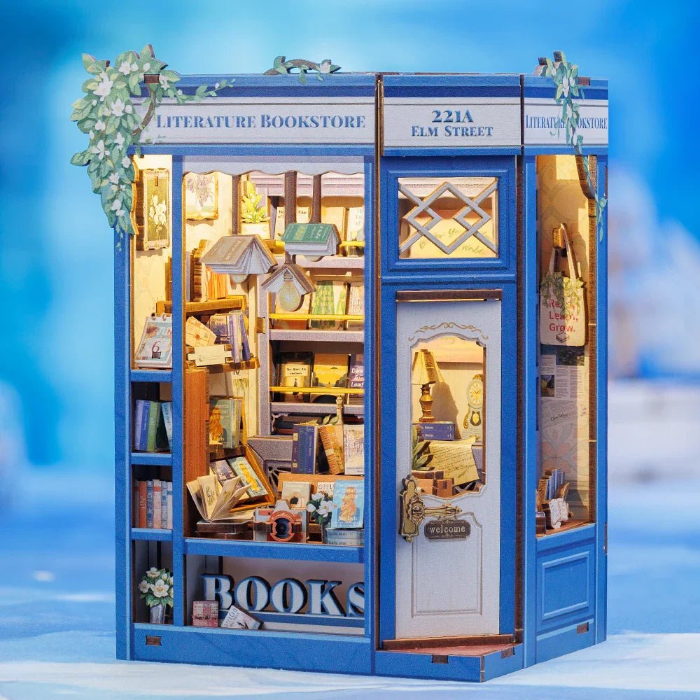 Literature Bookstore Book Nook DIY Kit With LED Light by LAB7 Malta, Europe