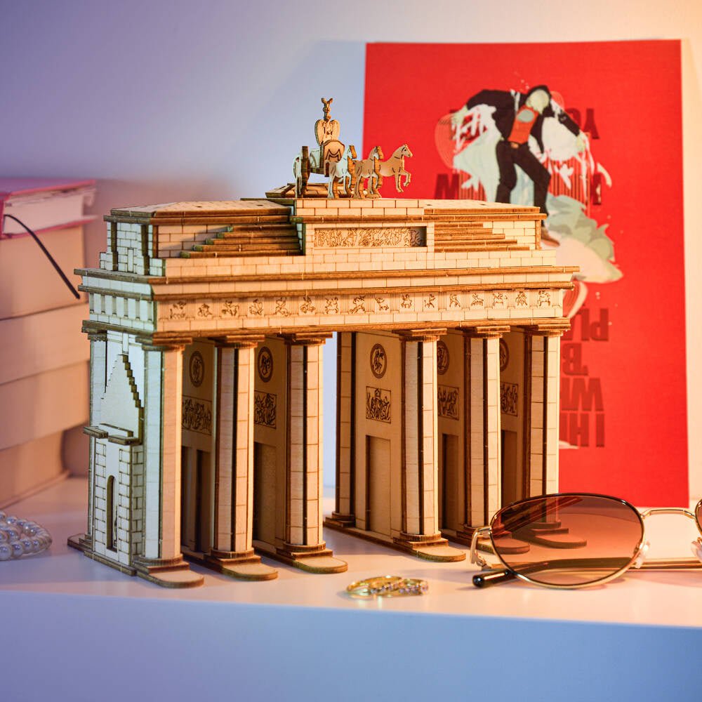 Little Story Brandenburg Gate 3D Wooden Puzzle Model by LAB7 Malta, Europe