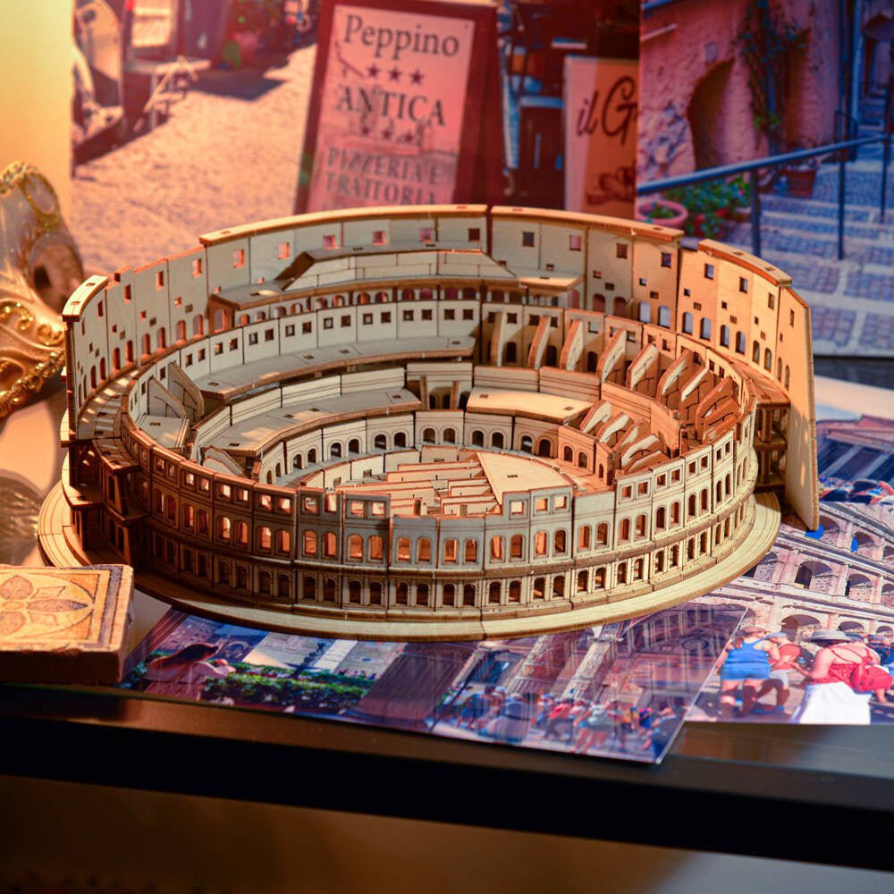 Little Story Colosseum 3D Wooden Puzzle Model by LAB7 Malta, Europe