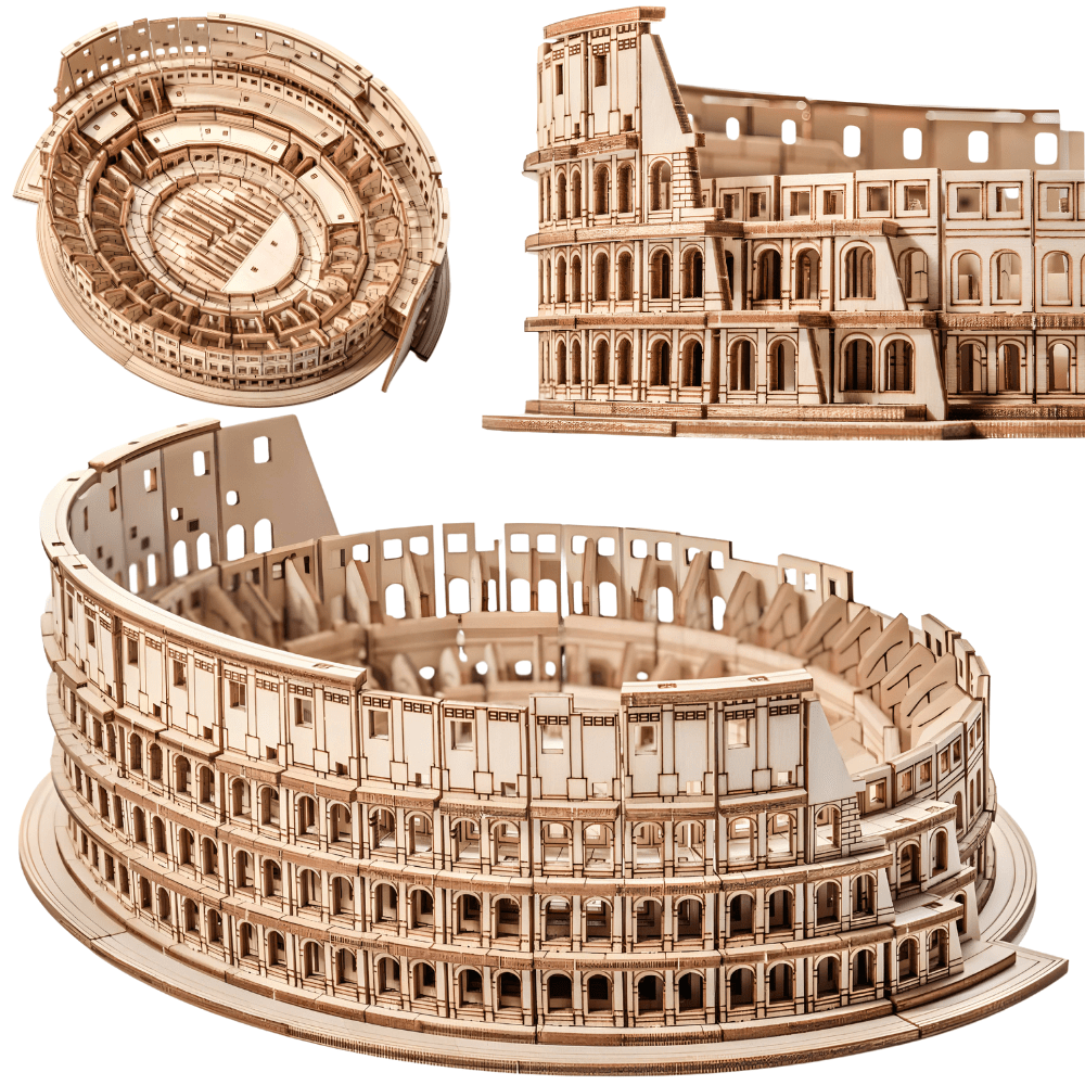 Little Story Colosseum 3D Wooden Puzzle Model by LAB7 Malta, Europe