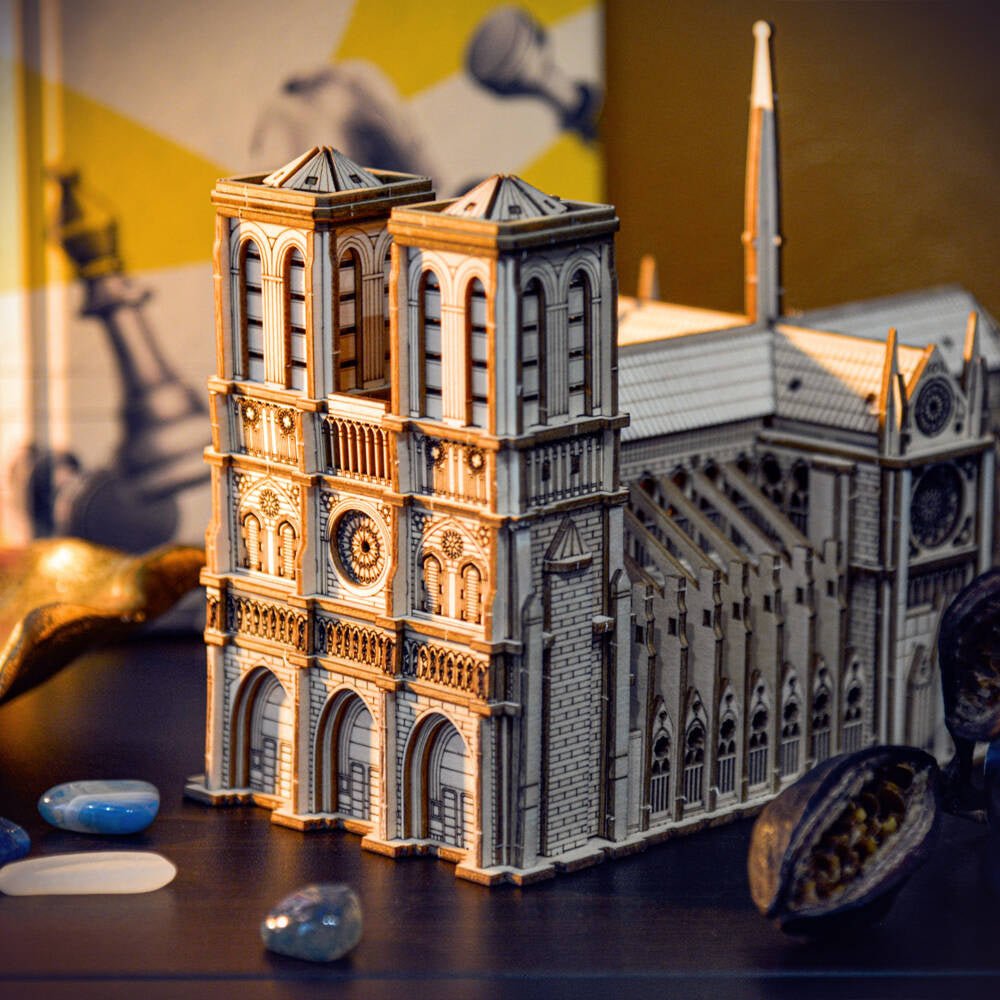 Little Story Notre - Dame Cathedral 3D Wooden Puzzle Model by LAB7 Malta, Europe