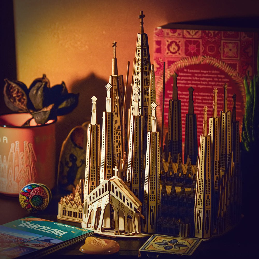 Little Story Sagrada Familia 3D Wooden Puzzle Model by LAB7 Malta, Europe
