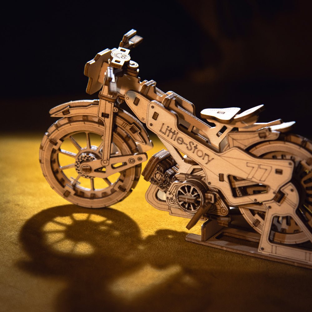 Little Story Speedway Bike 3D Wooden Puzzle Model by LAB7 Malta, Europe