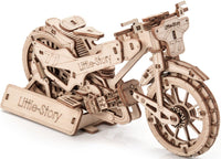 Little Story Speedway Bike 3D Wooden Puzzle Model by LAB7 Malta, Europe