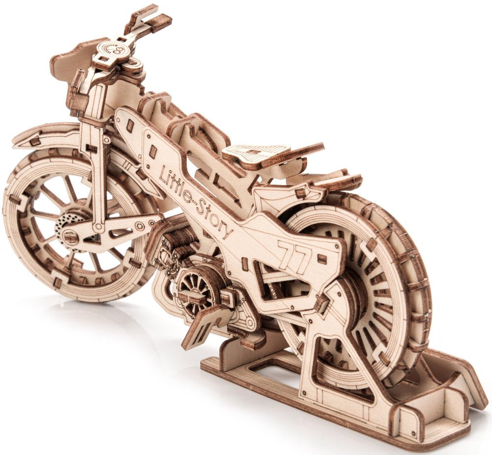 Little Story Speedway Bike 3D Wooden Puzzle Model by LAB7 Malta, Europe
