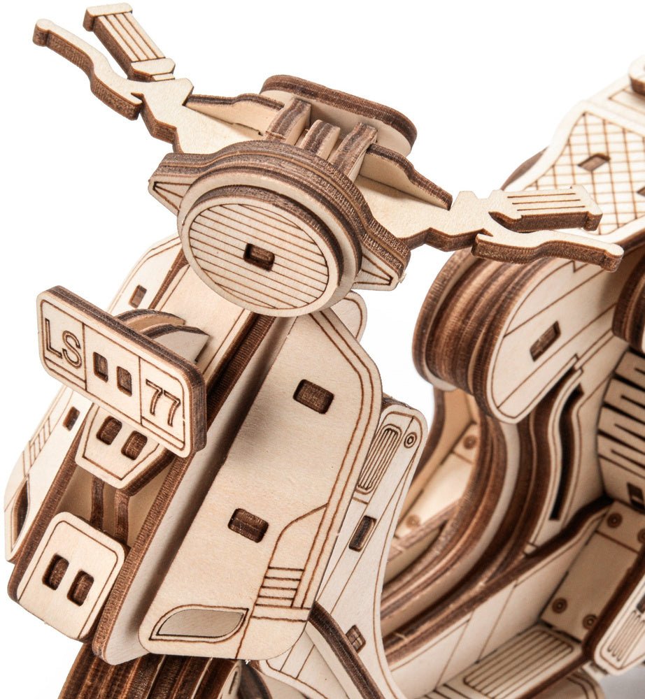 Little Story Sting Scooter 3D Wooden Puzzle Model by LAB7 Malta, Europe