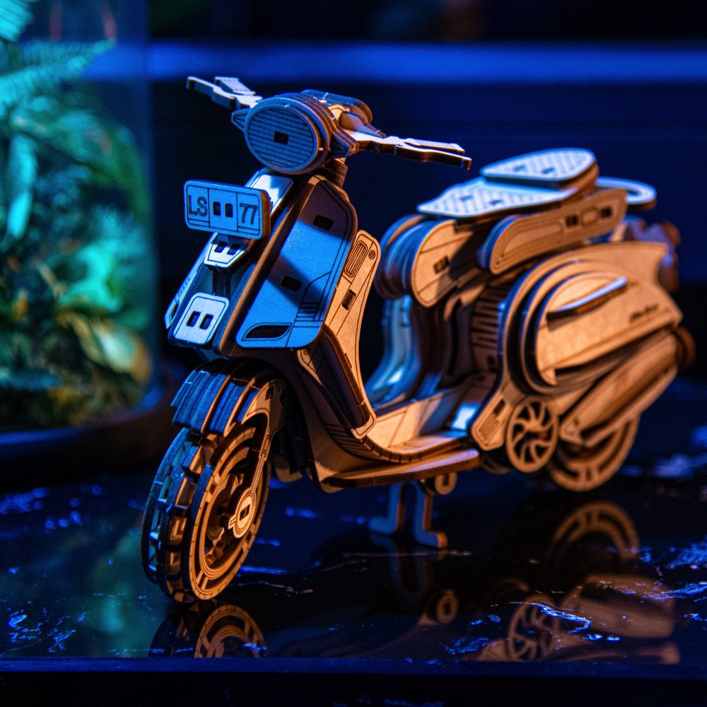 Little Story Sting Scooter 3D Wooden Puzzle Model by LAB7 Malta, Europe