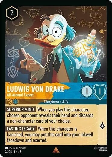Ludwig Von Drake - All-Around Expert (7/204) (Reign of Jafar) in Malta | LAB7