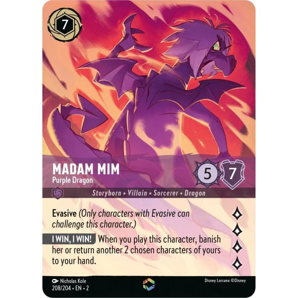 Madam Mim - Purple Dragon (Enchanted) (208/204) (Rise of the Floodborn) in Malta | LAB7