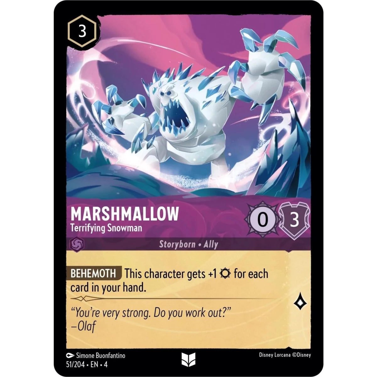 Marshmallow - Terrifying Snowman (51/204) (Ursula's Return) in Malta | LAB7
