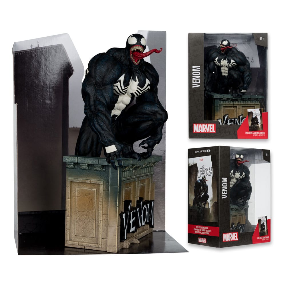 Marvel 1/6 Venom PVC Statue 29 cm with Comic & Art Card by LAB7 Malta, Europe