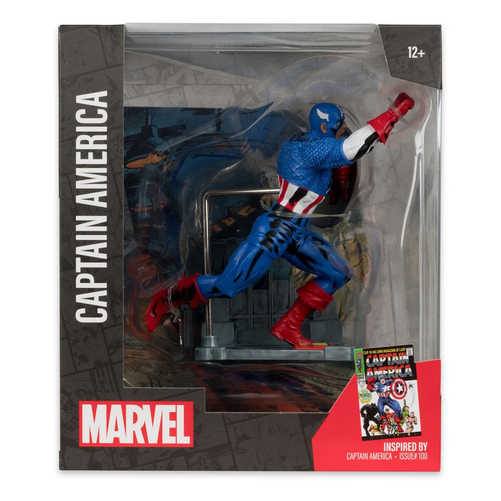 Marvel Collection PVC Statue 1/10 Captain America (Captain America 100) – 12 cm by LAB7 Malta, Europe