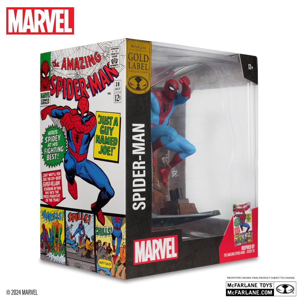 Marvel Collection PVC Statue 1/10 Spider - Man (The Amazing Spider - Man 38) (Gold Label) – 15 cm by LAB7 Malta, Europe