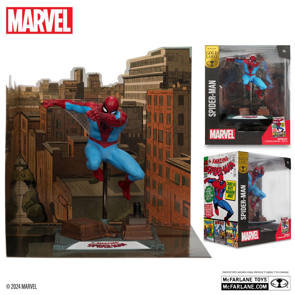 Marvel Collection PVC Statue 1/10 Spider - Man (The Amazing Spider - Man 38) (Gold Label) – 15 cm by LAB7 Malta, Europe