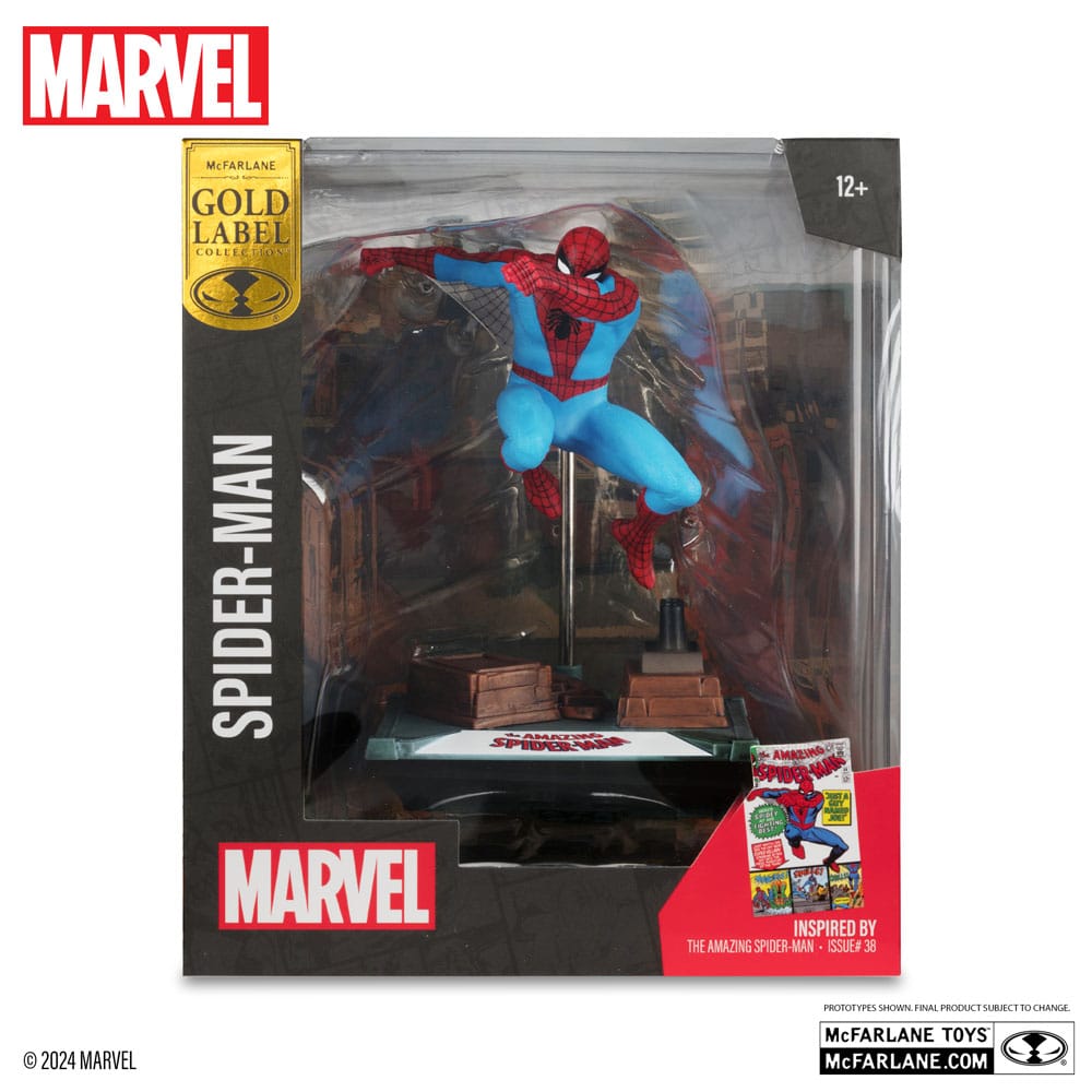 Marvel Collection PVC Statue 1/10 Spider - Man (The Amazing Spider - Man 38) (Gold Label) – 15 cm by LAB7 Malta, Europe
