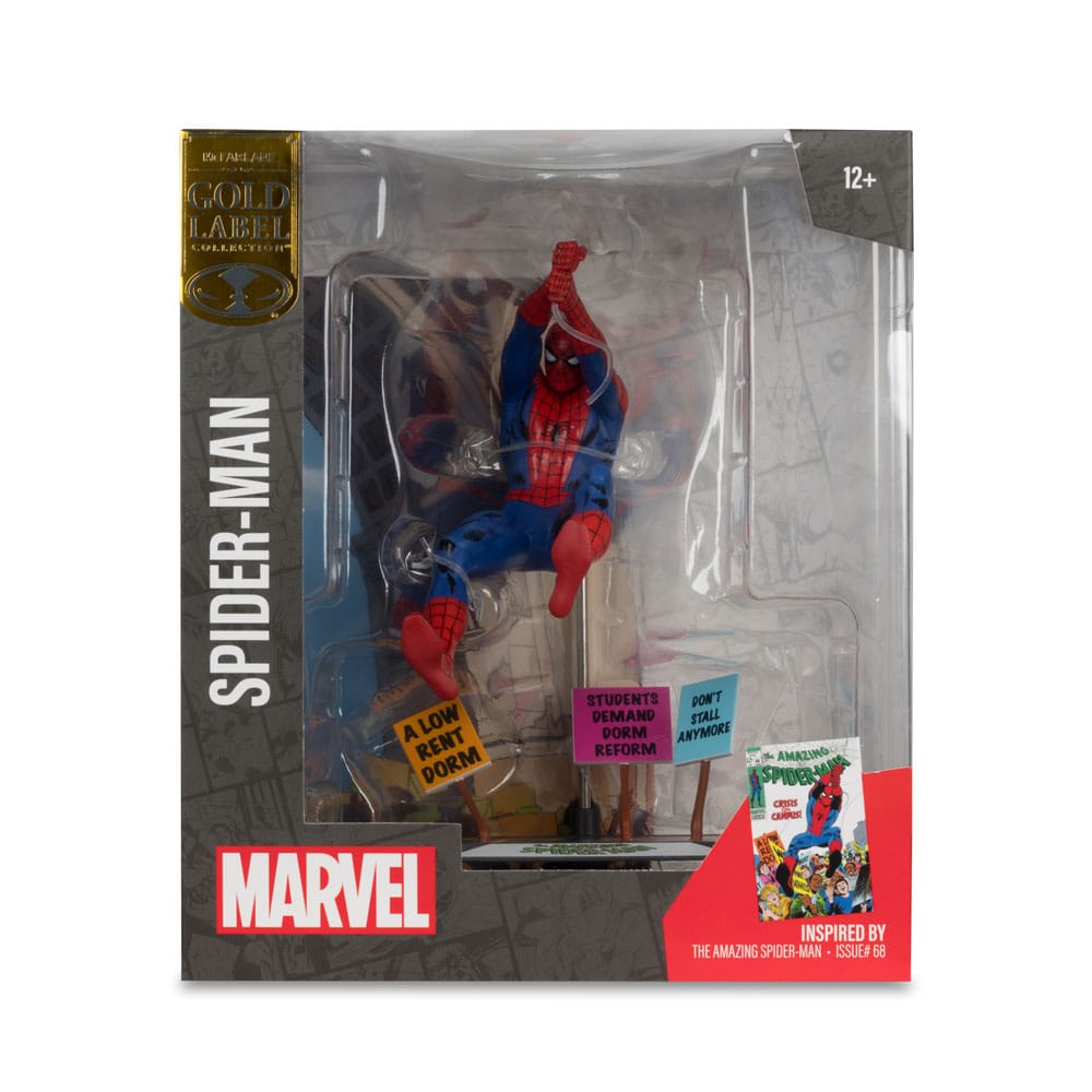 Marvel Collection PVC Statue 1/10 Spider - Man (The Amazing Spider - Man 68) (Gold Label) – 15 cm by LAB7 Malta, Europe