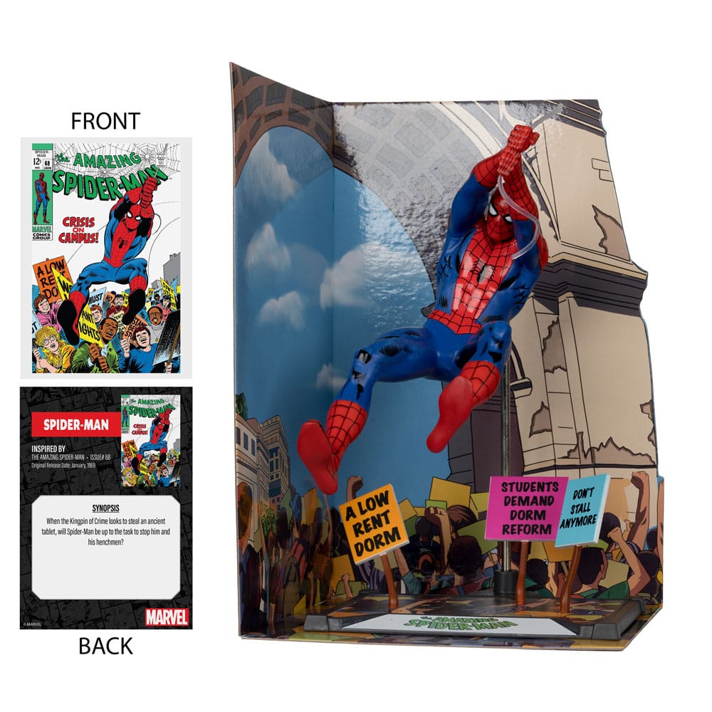Marvel Collection PVC Statue 1/10 Spider - Man (The Amazing Spider - Man 68) (Gold Label) – 15 cm by LAB7 Malta, Europe