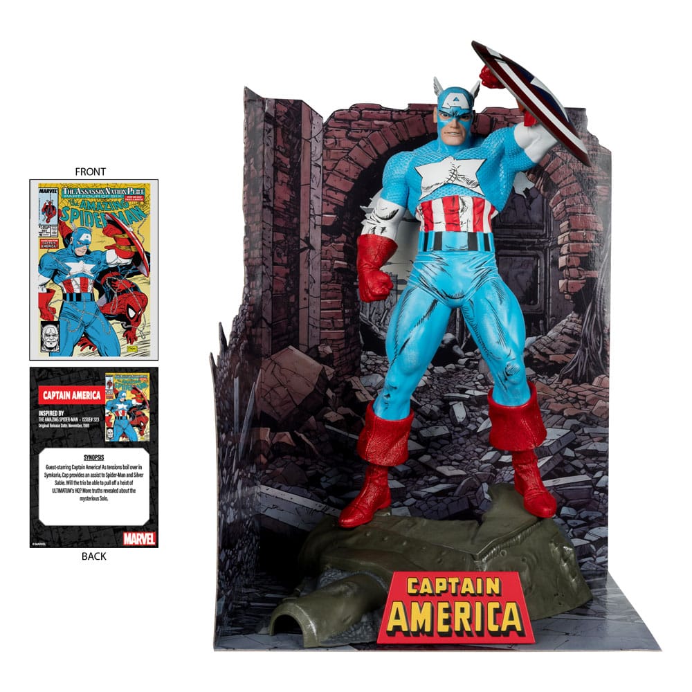Marvel PVC Statue 1/6 Captain America (The Amazing Spider - Man 323) – 28 cm by LAB7 Malta, Europe