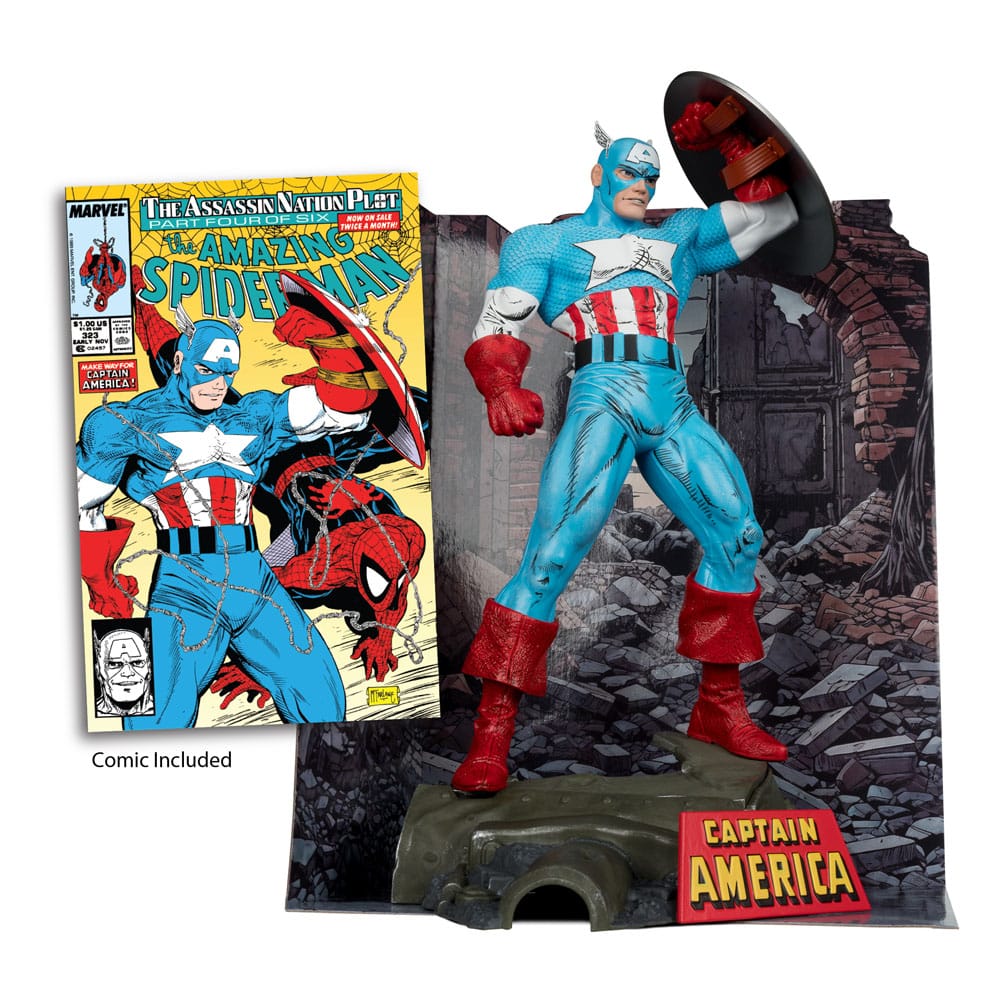 Marvel PVC Statue 1/6 Captain America (The Amazing Spider - Man 323) – 28 cm by LAB7 Malta, Europe