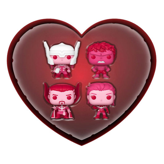 Funko - Marvel Valentines Pocket POP! Vinyl Figure 4 - Pack 4 cm