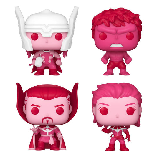 Funko - Marvel Valentines Pocket POP! Vinyl Figure 4 - Pack 4 cm
