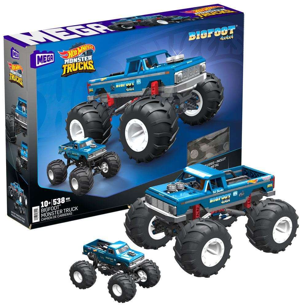 Mattel Hot Wheels Monster Trucks Mega Construx Construction Set Bigfoot Monster Truck in Malta | LAB7