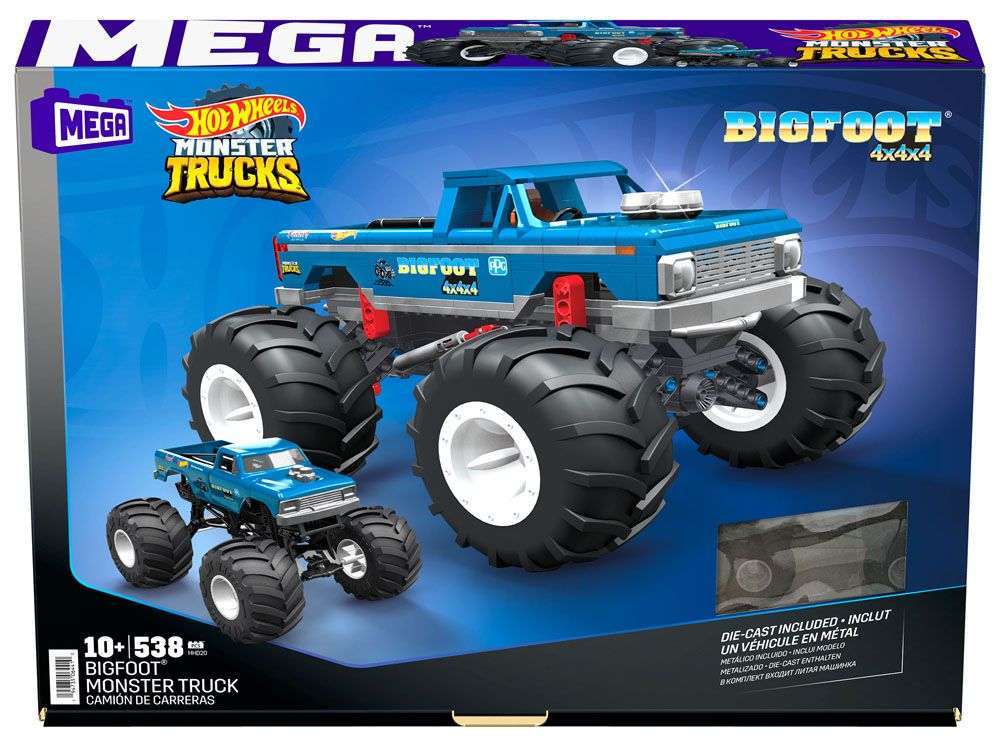 Mattel Hot Wheels Monster Trucks Mega Construx Construction Set Bigfoot Monster Truck by LAB7 Malta, Europe
