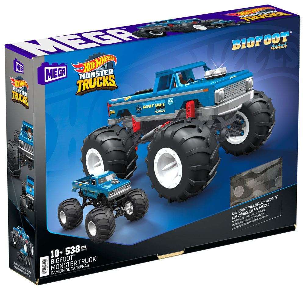Mattel Hot Wheels Monster Trucks Mega Construx Construction Set Bigfoot Monster Truck in Malta | LAB7