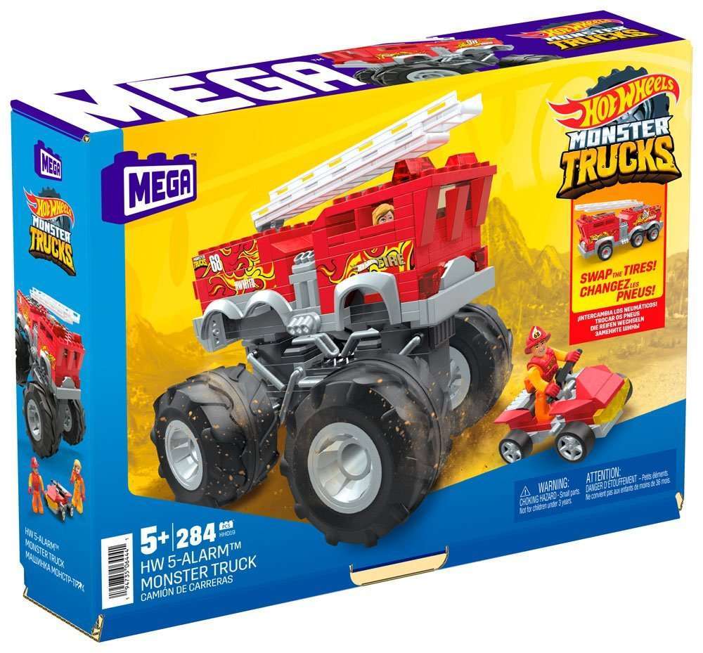 Mattel Hot Wheels Monster Trucks Mega Construx Construction Set HW 5-Alarm Monster Truck in Malta | LAB7
