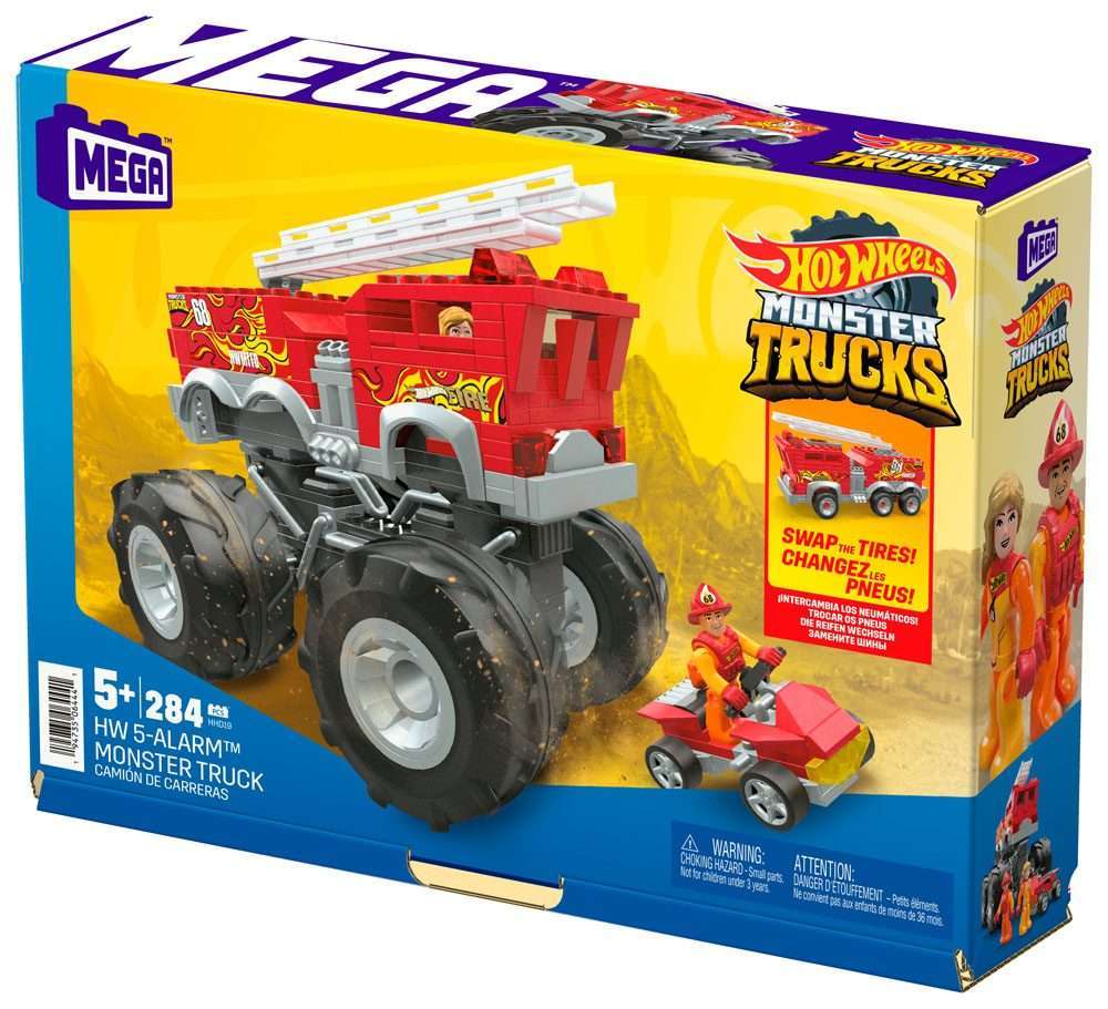 Mattel Hot Wheels Monster Trucks Mega Construx Construction Set HW 5-Alarm Monster Truck in Malta | LAB7